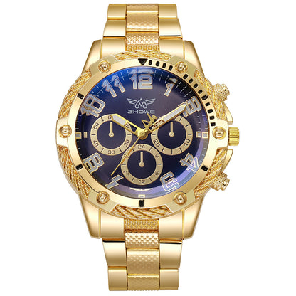Men's Steel Strap Quartz Watch Set