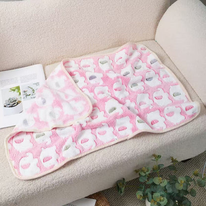 Manufacturer's Ready-Made Cat and Dog Mats, Blankets, Flannel Blankets, Four-Season Blankets, Pet Comfort and Warmth, Autumn and Winter Coral Velvet