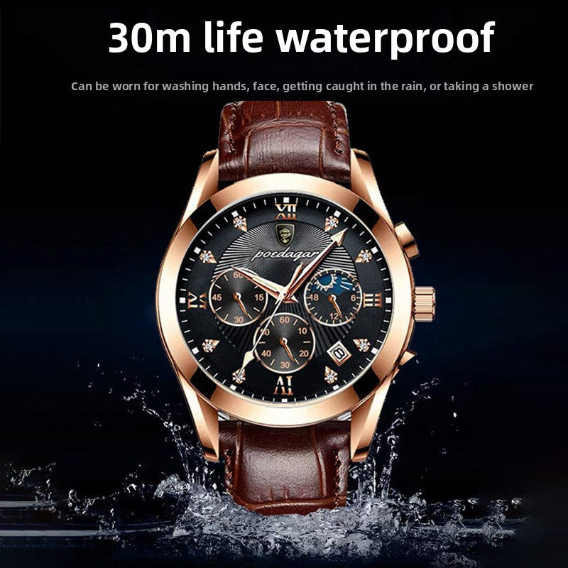 Waterproof Luminous Calendar Mens Watch