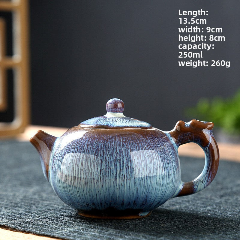 Ceramic Kung Fu Tea Pot with Tianmu Glaze
