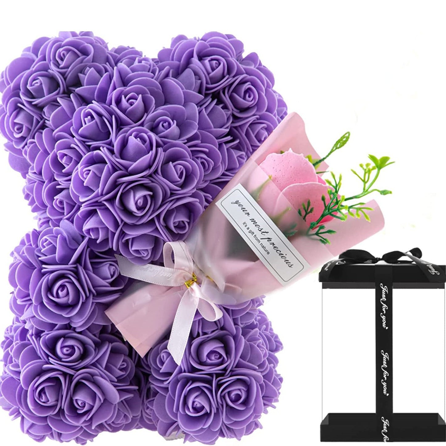 Eternal Rose Bear Gift with Decorative Box