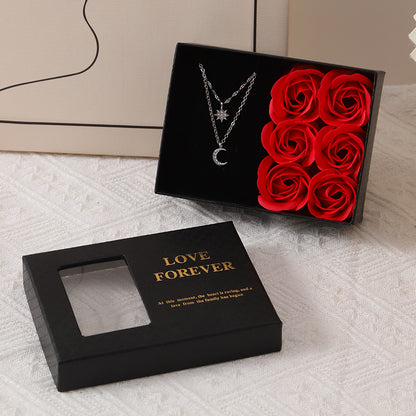 Decorative Soap Flower Gift Box with Handbag