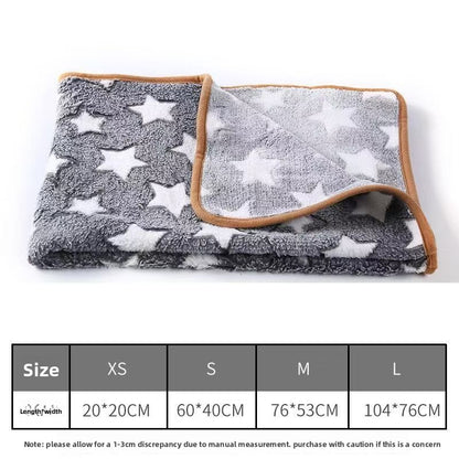 Manufacturer's Ready-Made Cat and Dog Mats, Blankets, Flannel Blankets, Four-Season Blankets, Pet Comfort and Warmth, Autumn and Winter Coral Velvet