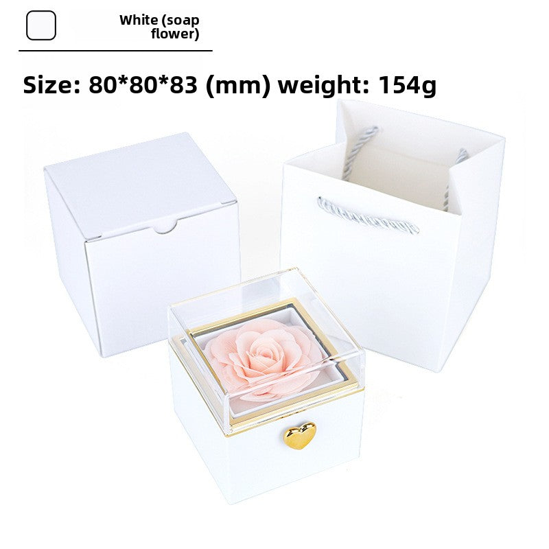 Automatic rotating rose flower gift box