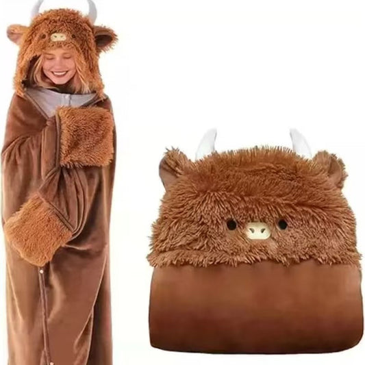 Hooded Animal Cape Blanket