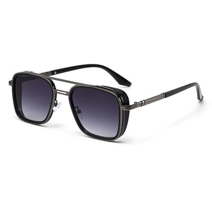 Geometric Metal Frame UV Protection Sunglasses