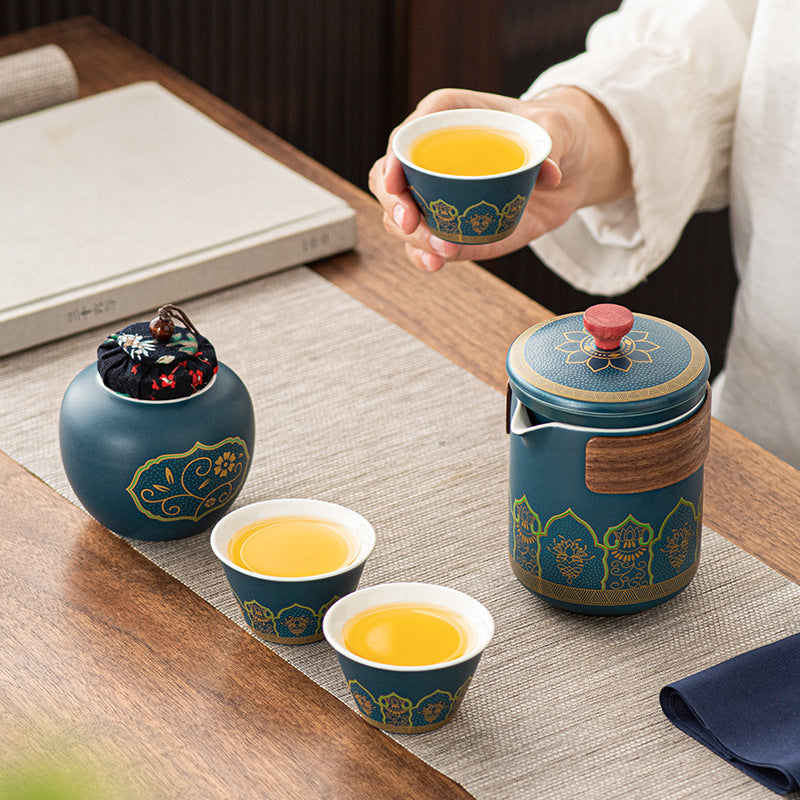 Portable Ceramic Travel Tea Set