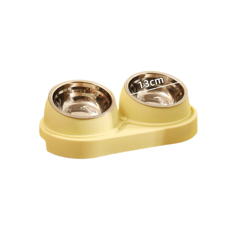 Double Compartment Pet Food Bowl
