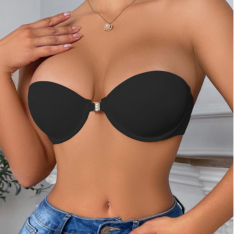 Front Closure Strapless Push Up Bra