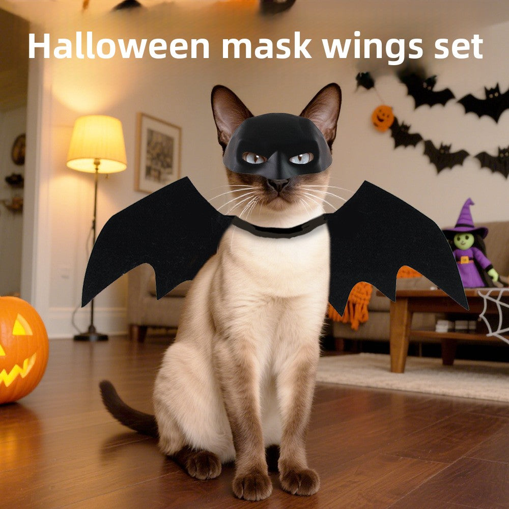 Batman Pet Costume Mask and Cape Set for Cats