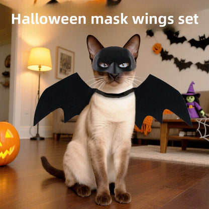 Batman Pet Costume Mask and Cape Set for Cats