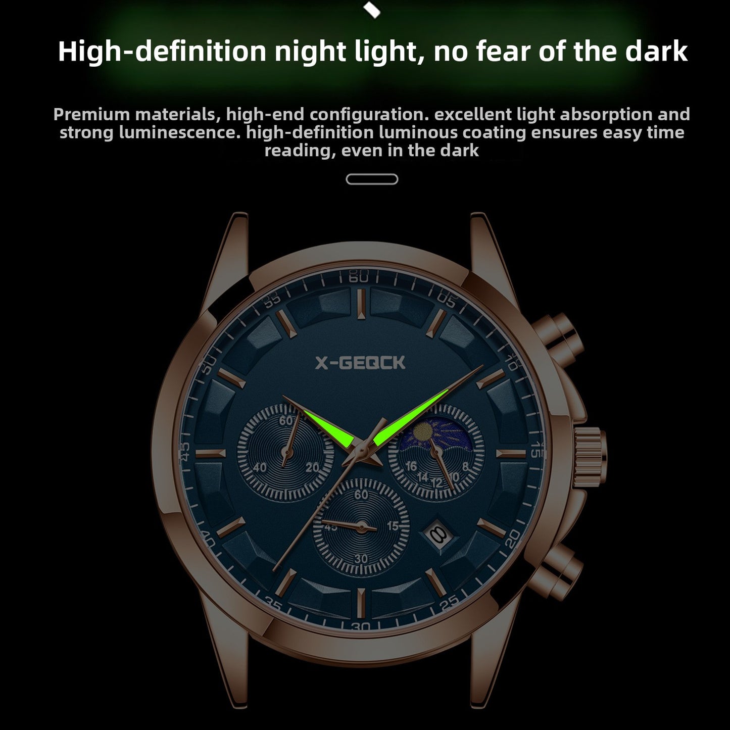 Multifunction Waterproof Mens Watch