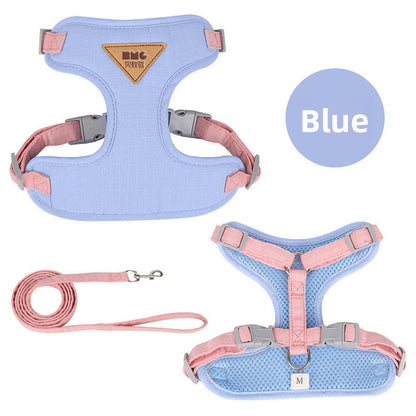 Adjustable Pet Harness Vest with Leash for Cats and Small Dogs