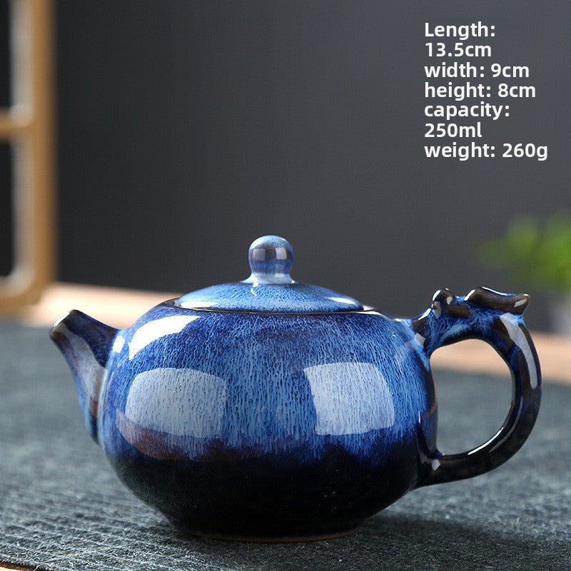 Ceramic Kung Fu Tea Pot with Tianmu Glaze