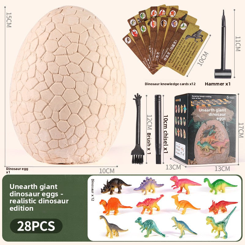 Children Archaeological Digging Dinosaur Egg