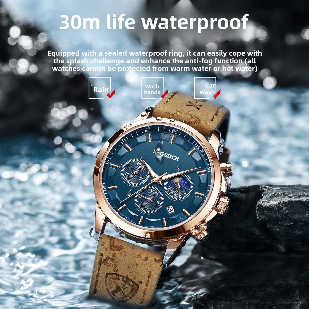 Men's Multifunction Quartz Luminous Watch