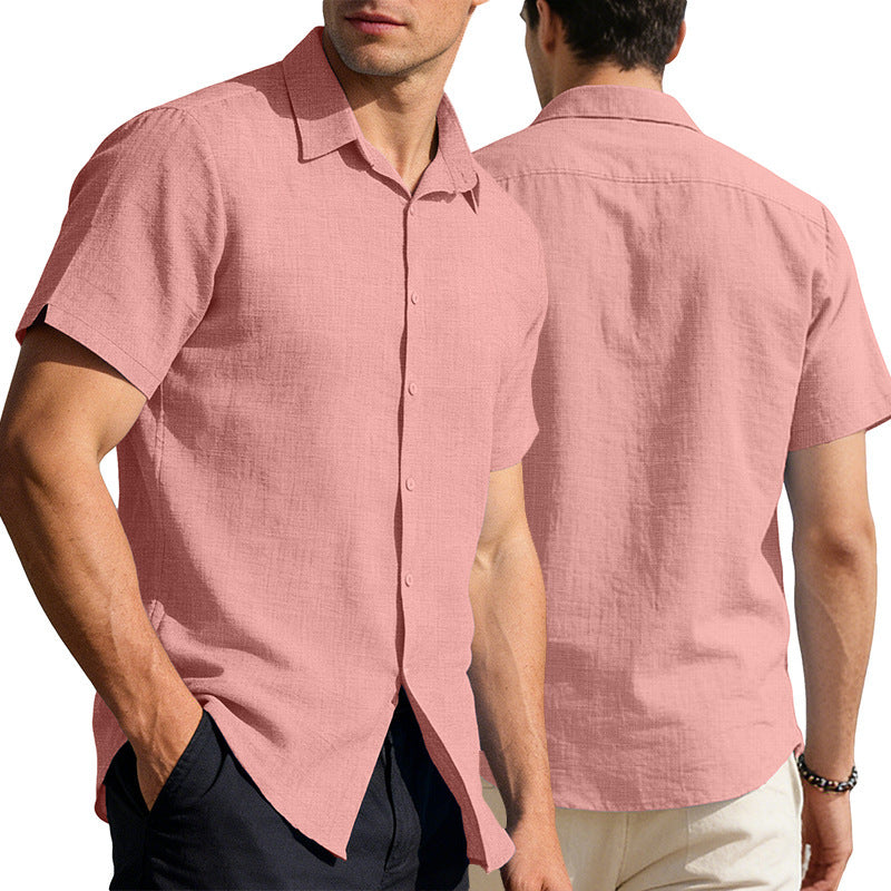 Mens Linen Short Sleeve Shirt