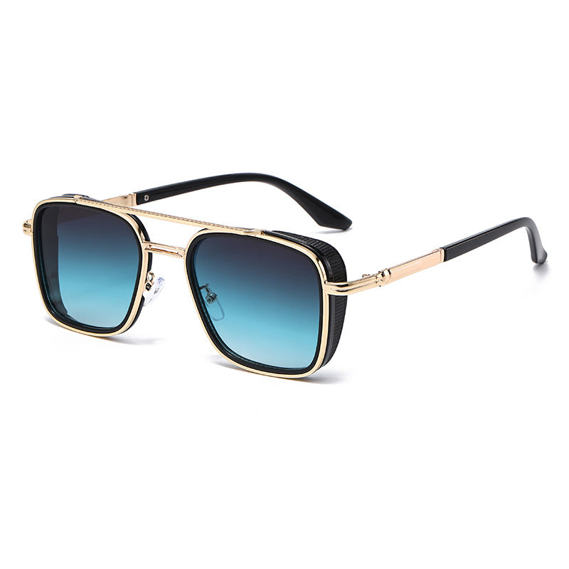 Geometric Metal Frame UV Protection Sunglasses