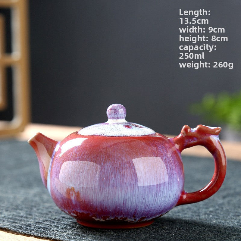 Ceramic Kung Fu Tea Pot with Tianmu Glaze