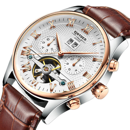 Automatic Mechanical Watch with Tourbillon and Calendar