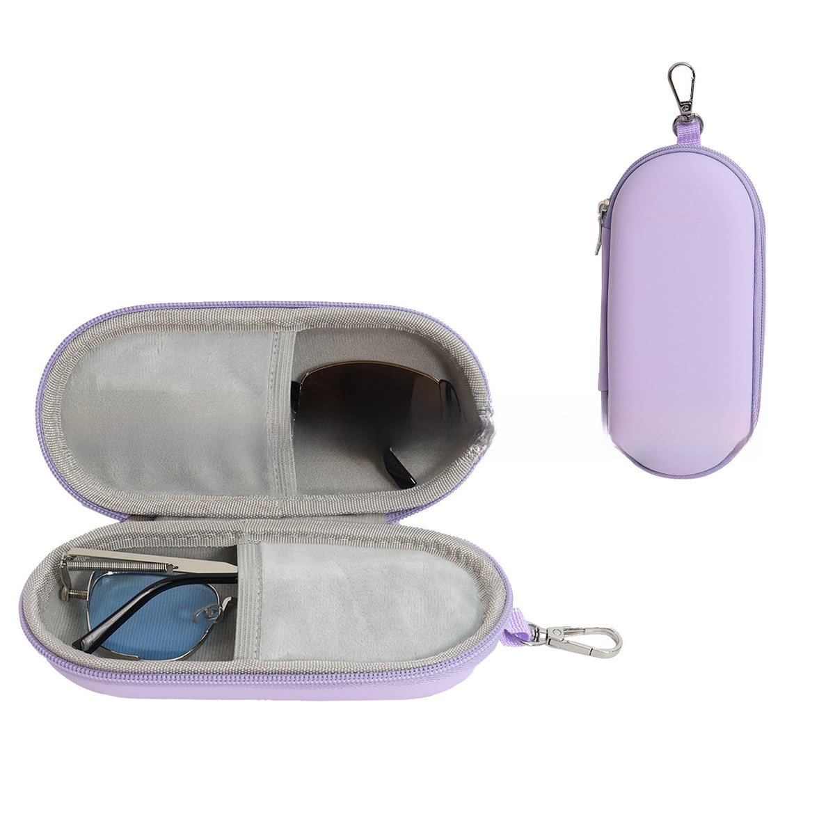 Oval EVA Zipper Sunglasses Case