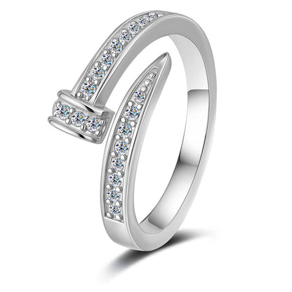 S925 Silver Moissanite Women's Ring