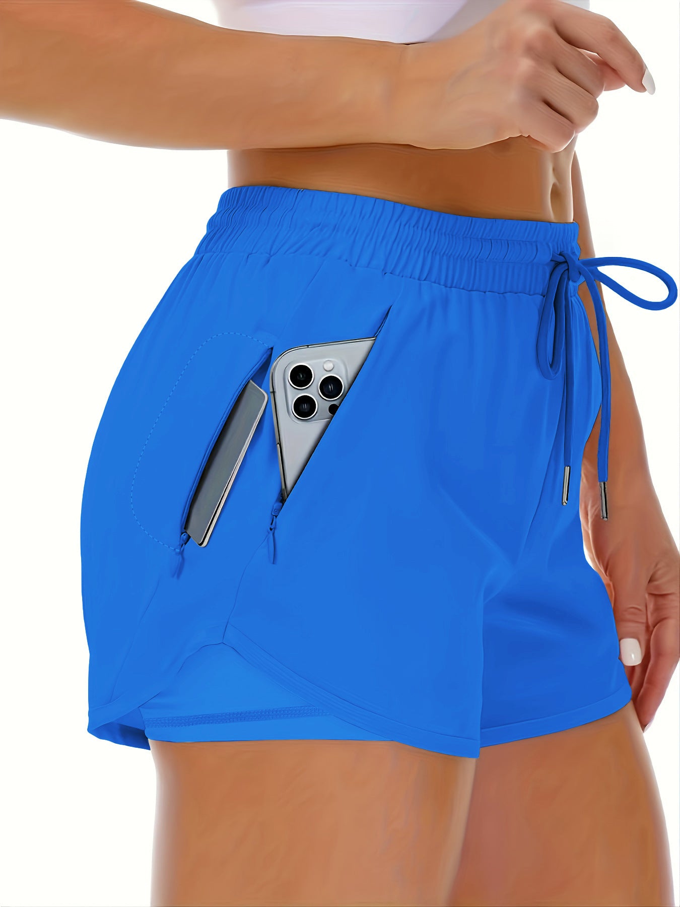 Womens Elastic Fitness Shorts