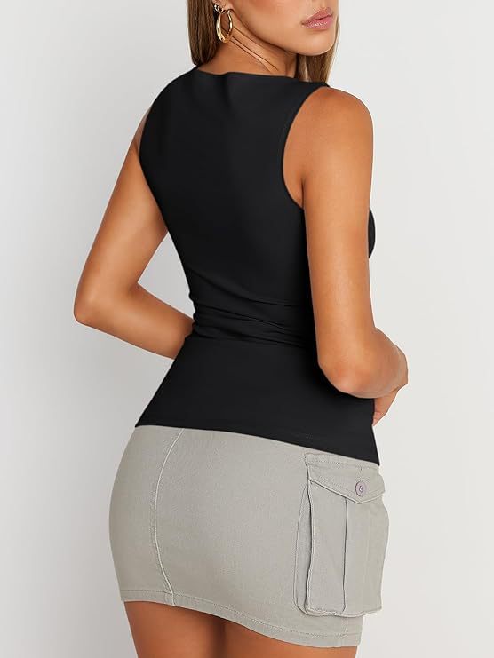 Women's Sleeveless Square Neck Camisole Top