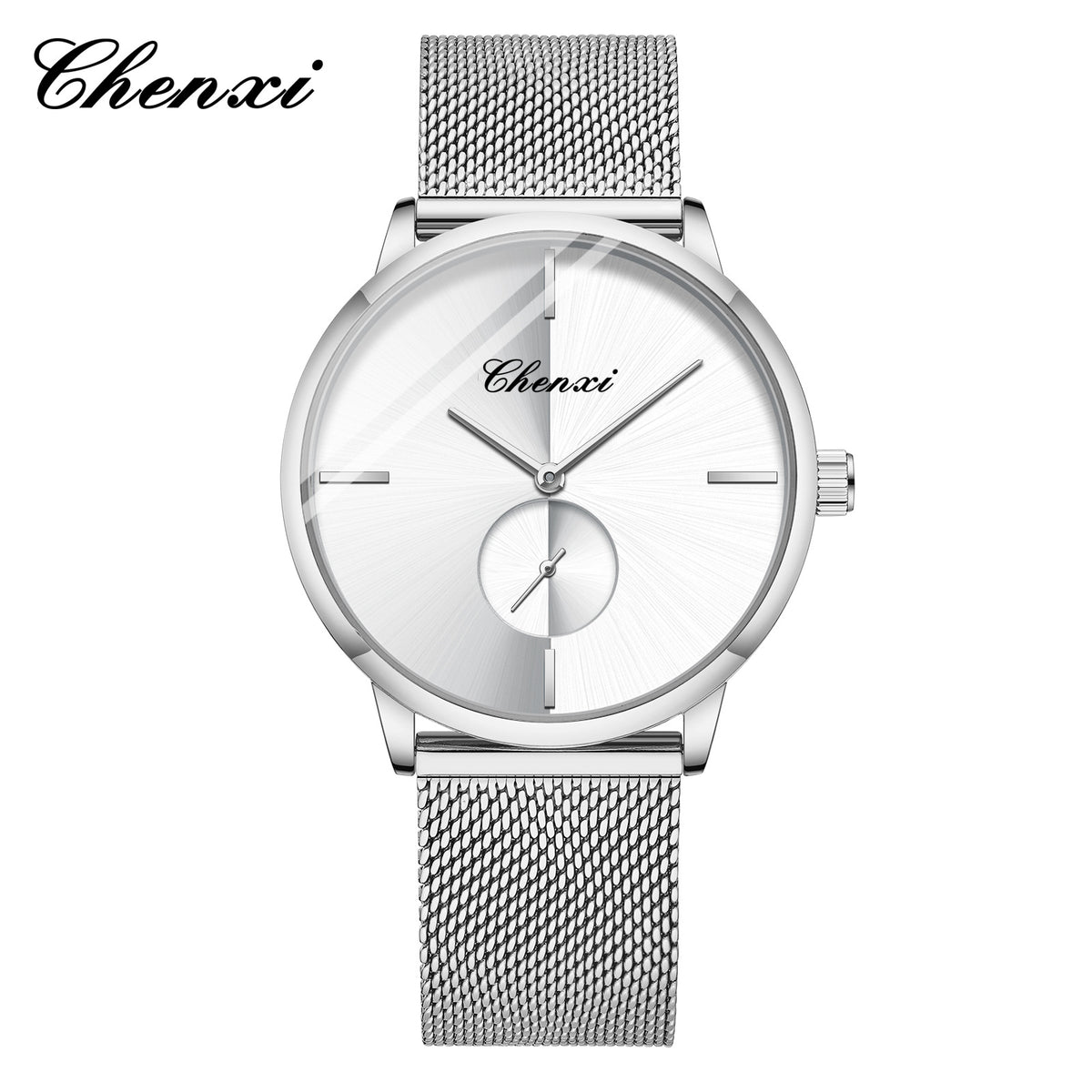 Couples Slim Stainless Steel Mesh Quartz Watch