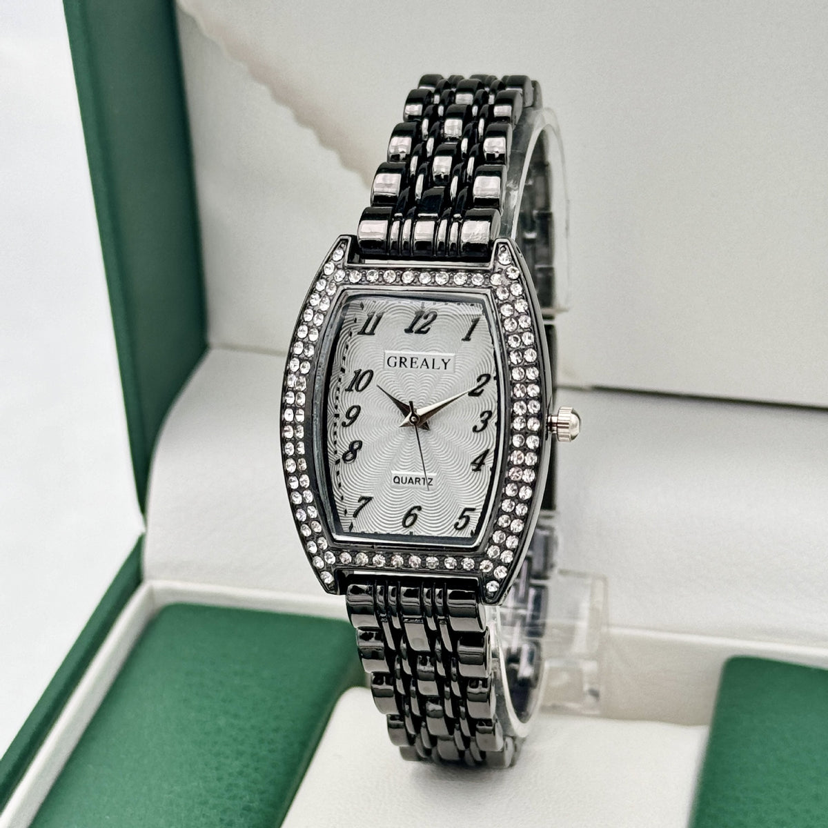 Women's Digital Analog Barrel-Shaped Quartz Watch