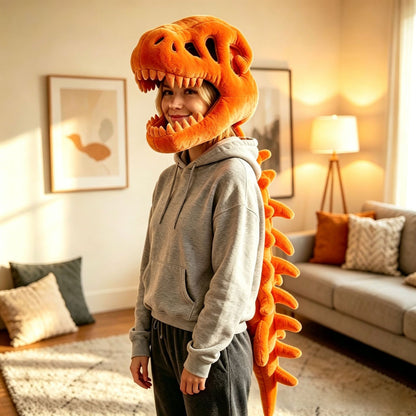 Dinosaur skeleton plush cap funny costume gift