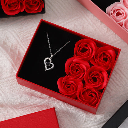 Decorative Soap Flower Gift Box with Handbag