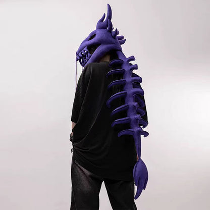 Dinosaur skeleton plush cap funny costume gift