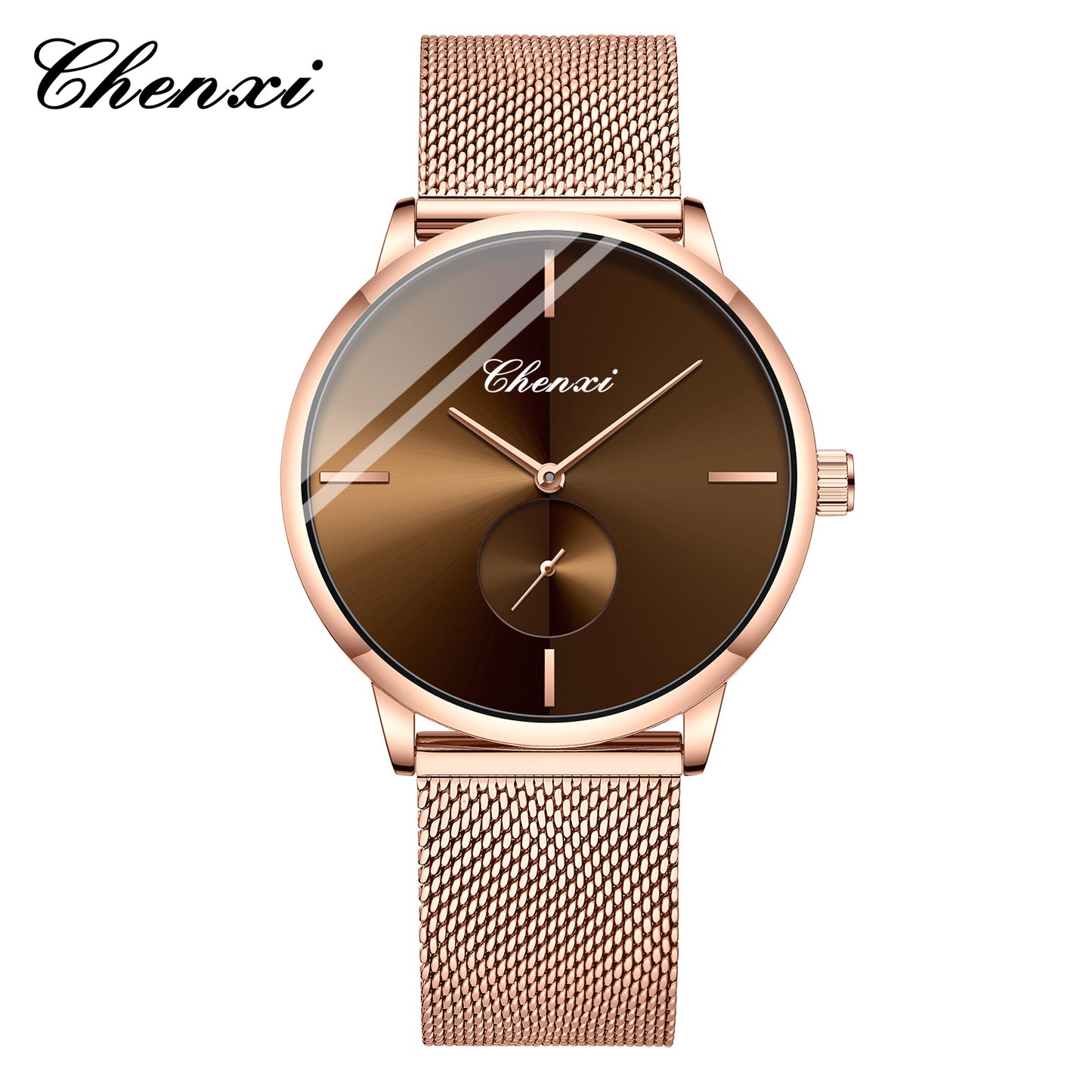 Slim Steel Mesh Quartz Watch for Couples
