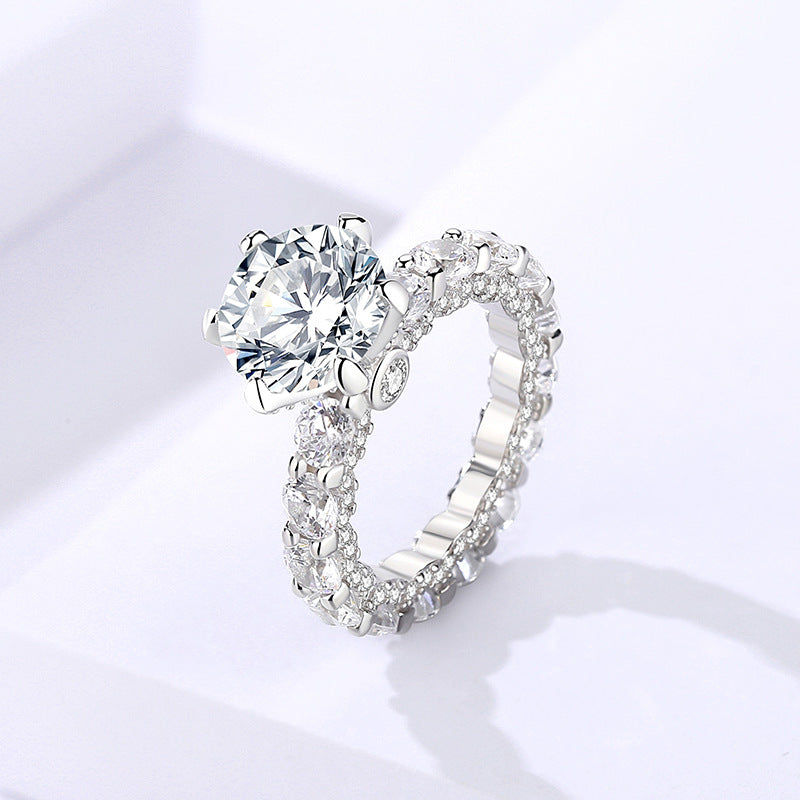 Damilla 4 Carat Moissanite Ring in s925 Sterling Silver