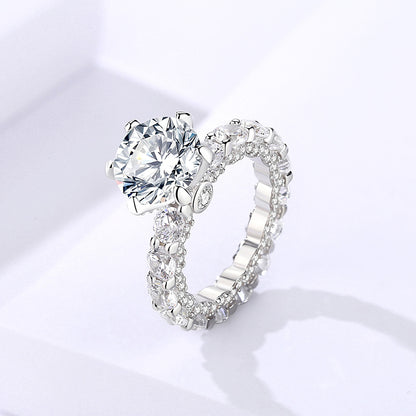 Damilla 4 Carat Moissanite Ring in s925 Sterling Silver