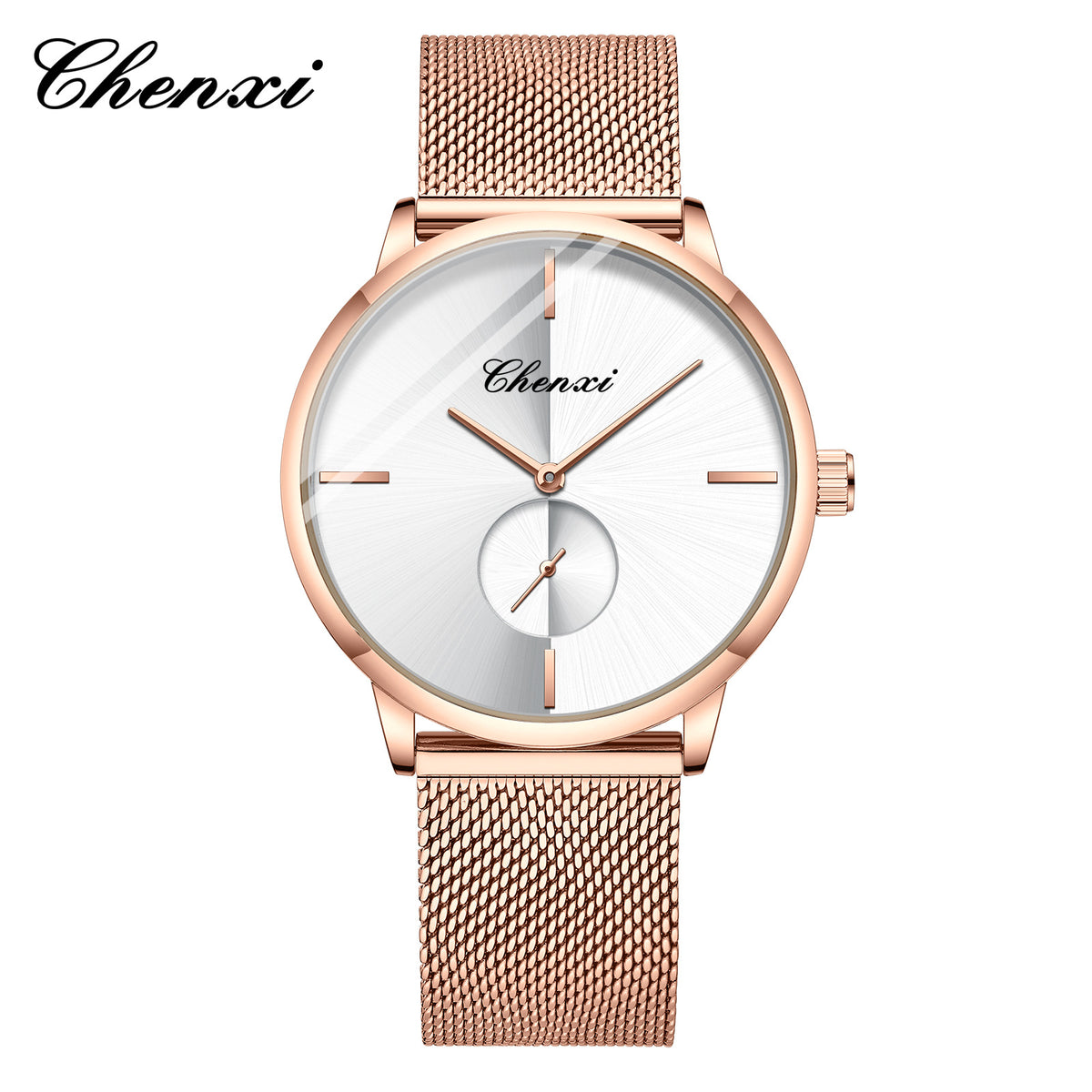 Couples Slim Stainless Steel Mesh Quartz Watch