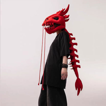 Dinosaur skeleton plush cap funny costume gift