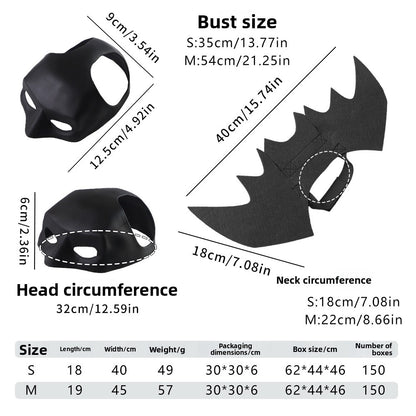 Batman Pet Costume Mask and Cape Set for Cats