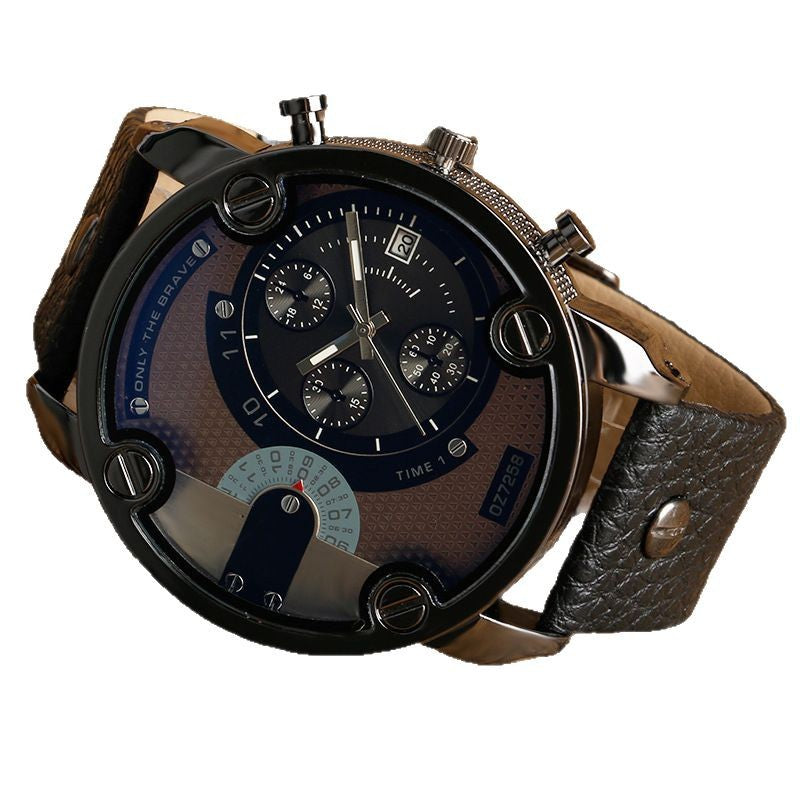 Fashion Mens Watch Large Dial Casual Sports Quartz