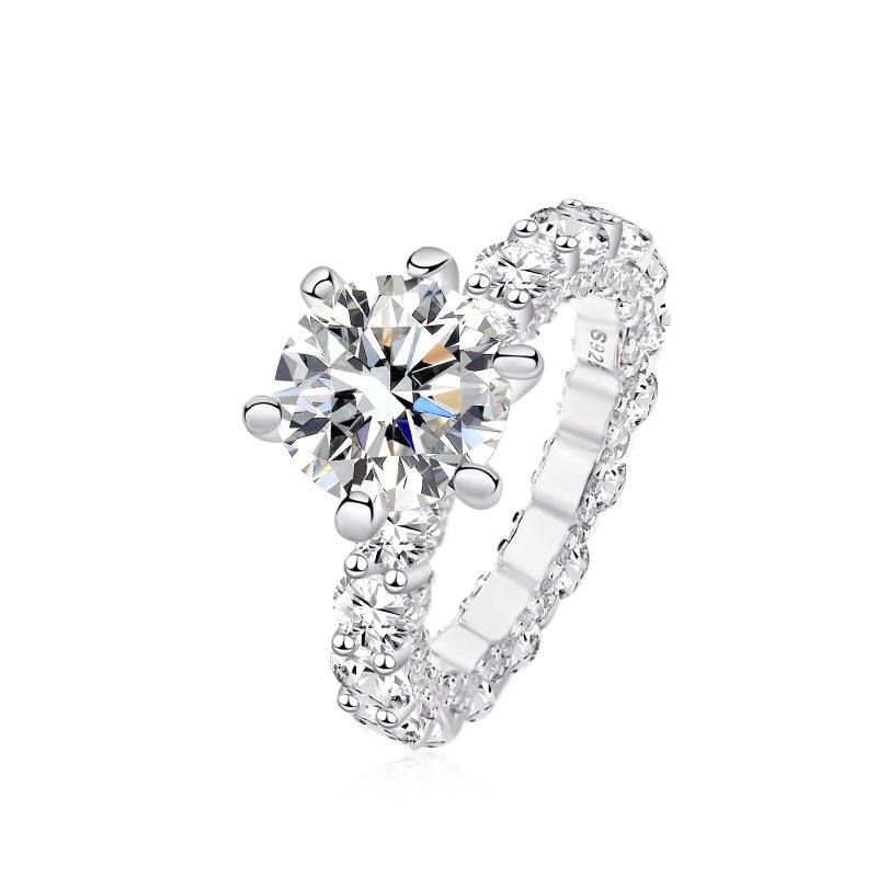 Damilla 4 Carat Moissanite Ring in s925 Sterling Silver