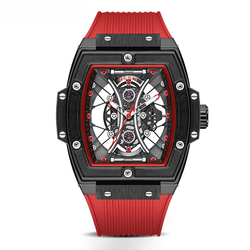 Meigel's New Men's Barrel-Shaped Wholesale Douyin Popular Fashion Trend Silicone Strap Luminous Sports Watch
