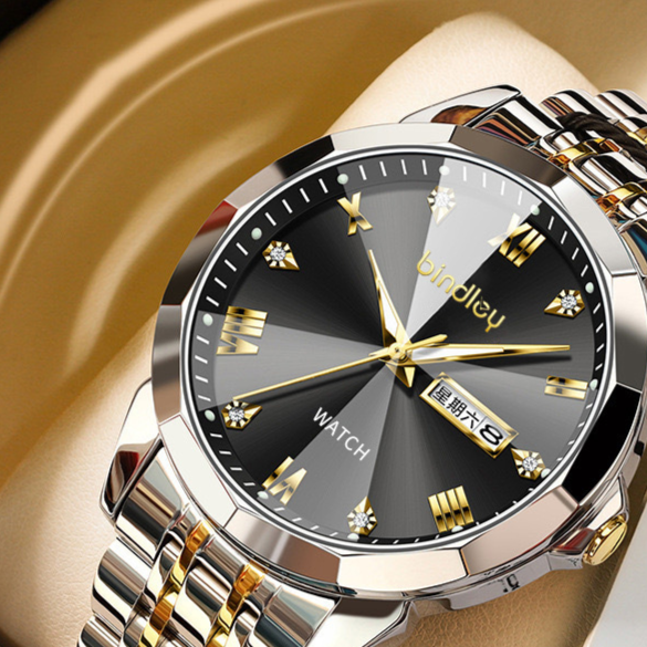 Calendar quartz watch