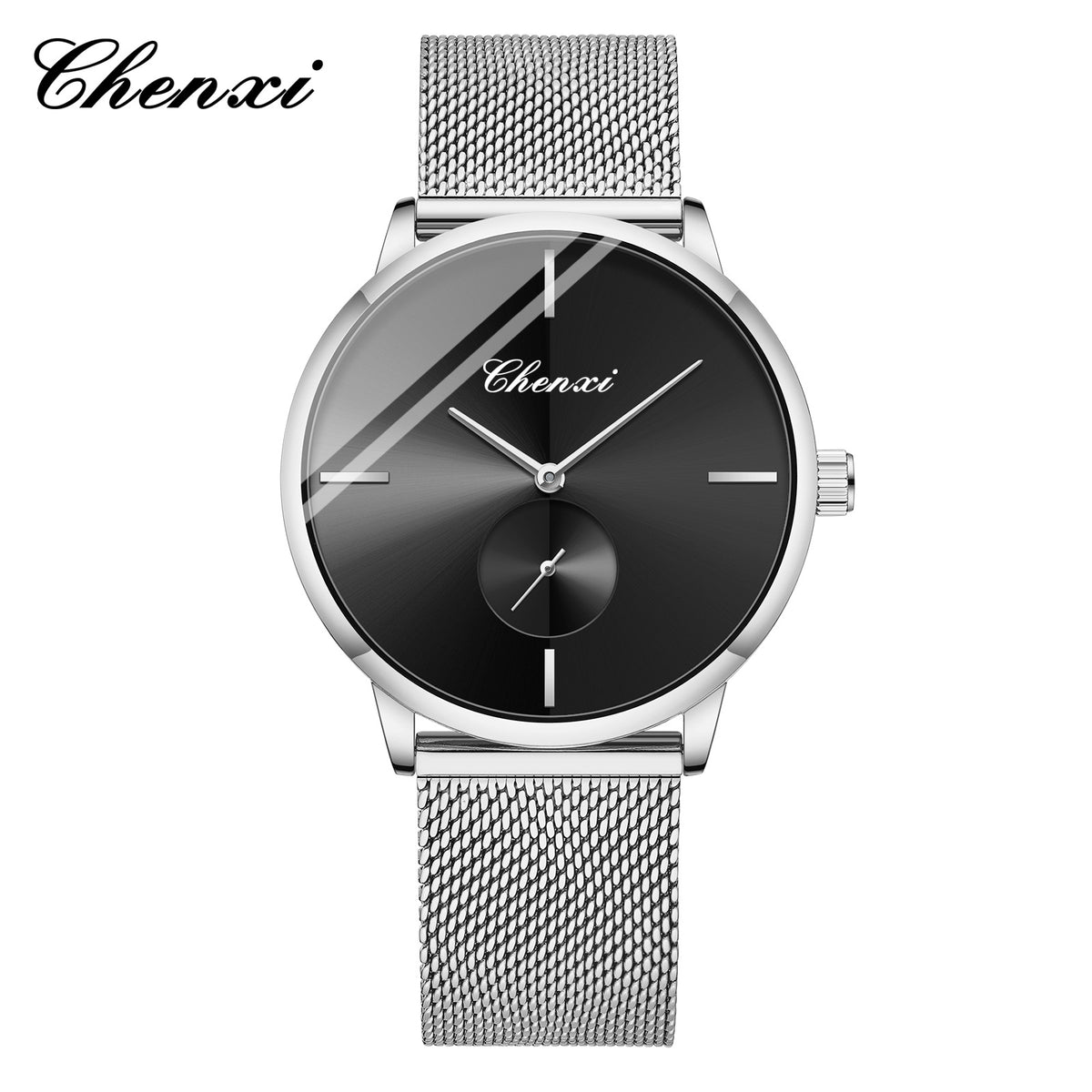 Couples Slim Stainless Steel Mesh Quartz Watch