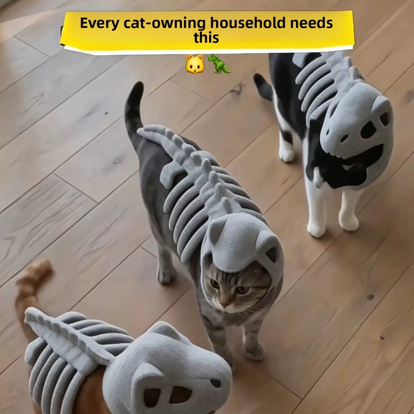 Dinosaur Skeleton Pet Headgear