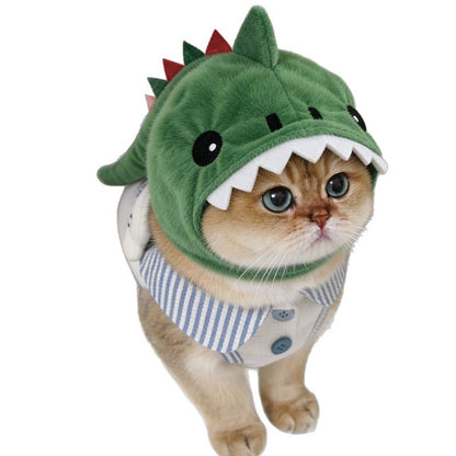 Adjustable Dinosaur Plush Cat Hat