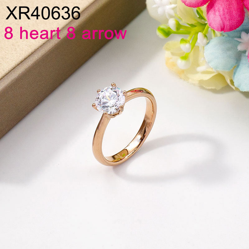 Classic Gold Plated Zircon Ring