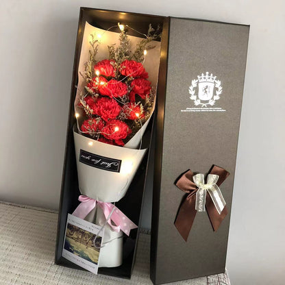 Romantic Soap Flower Bouquet with LED Light and Gift Box