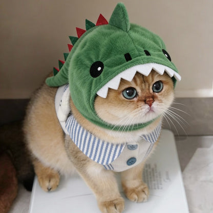 Adjustable Dinosaur Plush Cat Hat