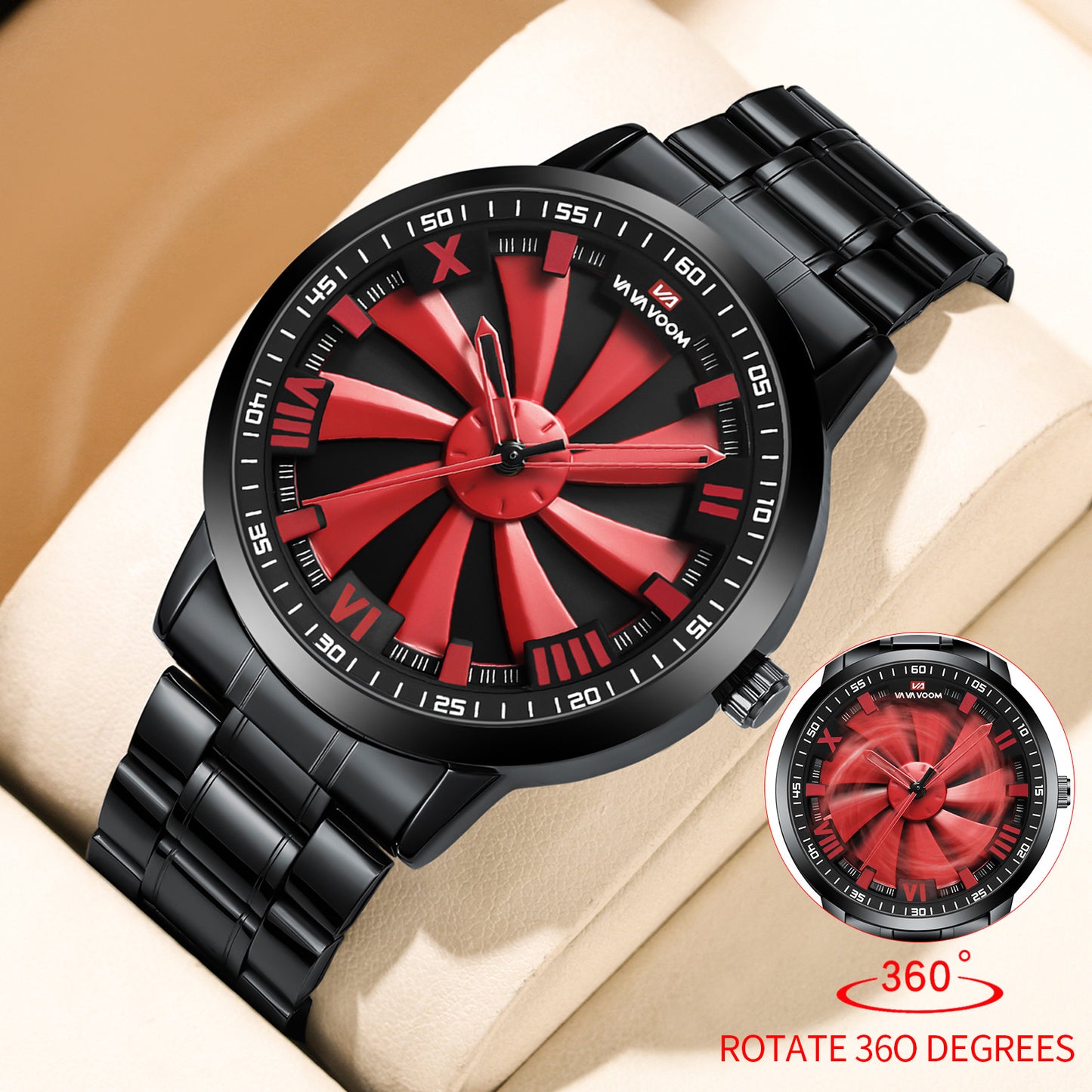 Sharingan Rotating Dial Quartz Watch